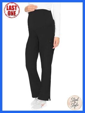 Maternity Scrub Pant Straight Leg High Rise 3 Pockets Medical Workwear